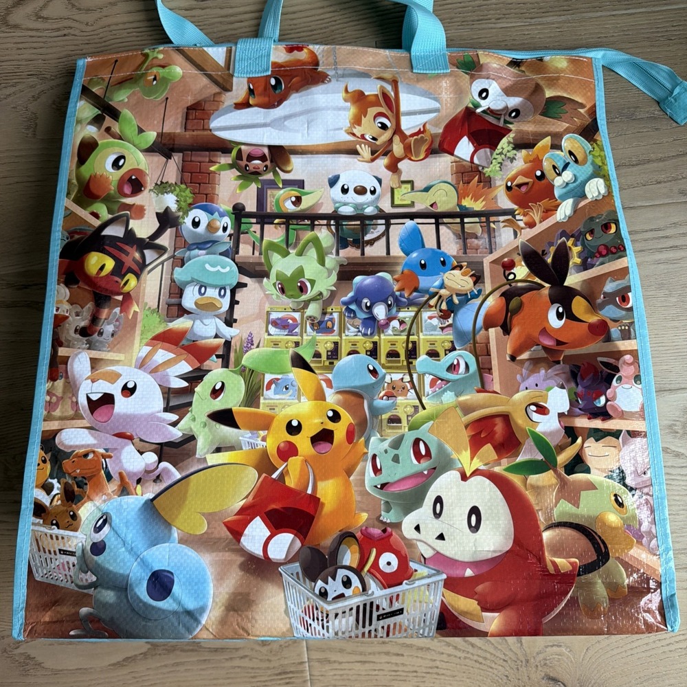 Pokemon Center Japan Collectable Reusable Shopping‎ Zipper Tote Bag L US Shipper